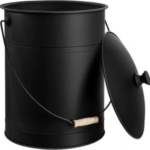 Metal Ash Bucket with Lid 20L